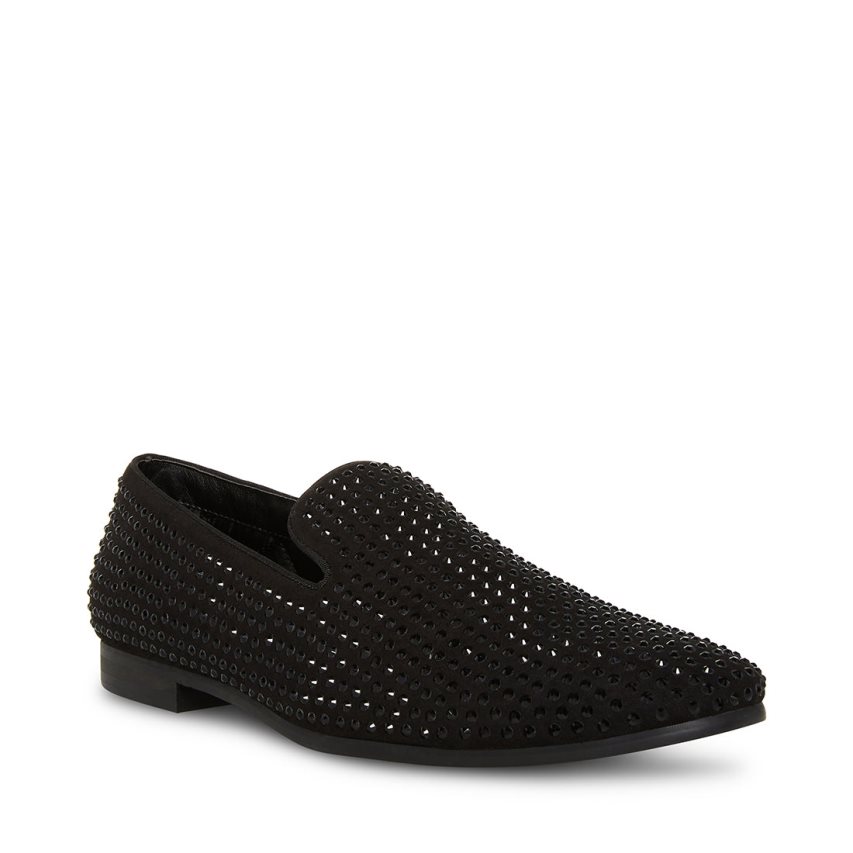 Black Steve Madden Cavia Men's Loafers | PH 4823G16W